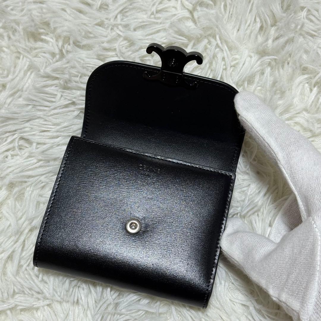 新品未使用✨ CELINE セリーヌ　トリオンフ　三つ折り財布　ブラック