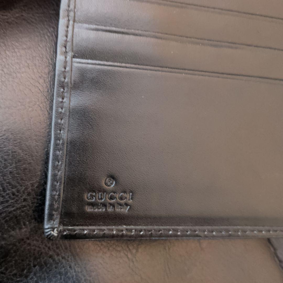 GUCCI 二つ折り財布 ブラック グレー