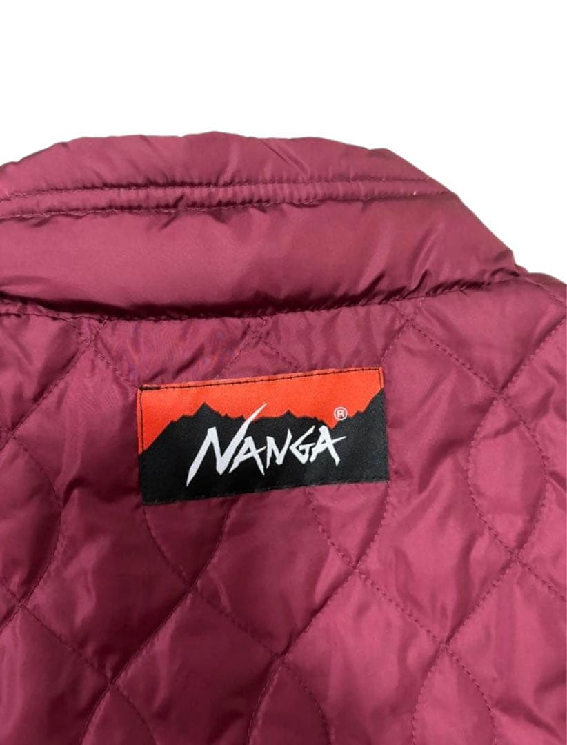NANGA バーガンディ キルティングベスト