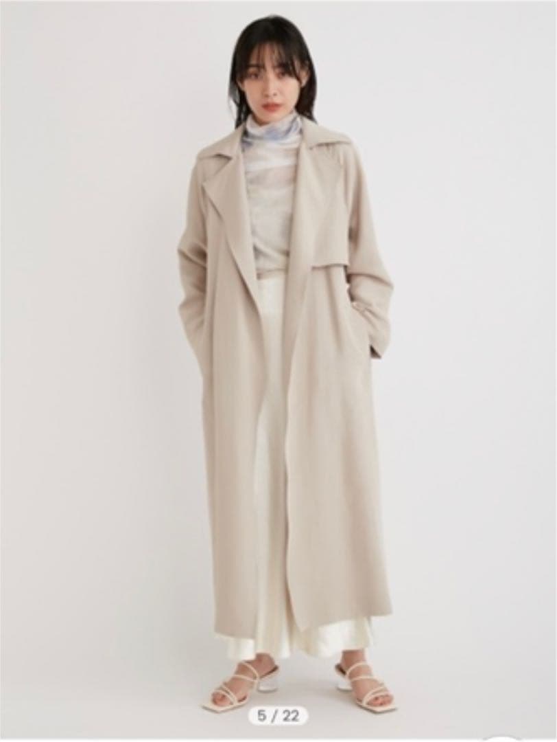 【らん】【新品】FRAY I.D/スプリングエアリーオーバートレンチ