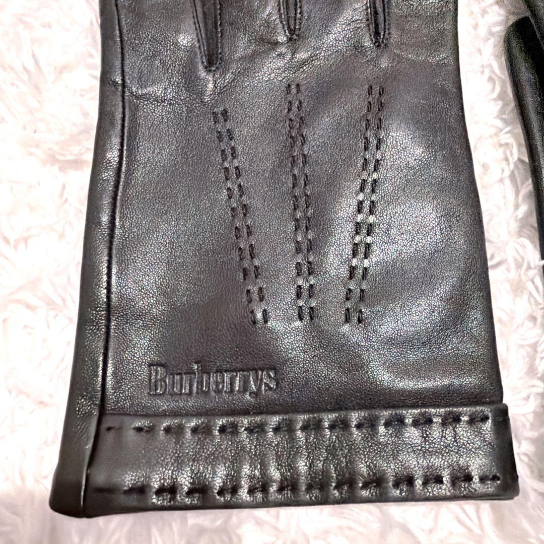 Burberry's バーバリーズ　美品✨羊革手袋 ラムレザー　ブラック