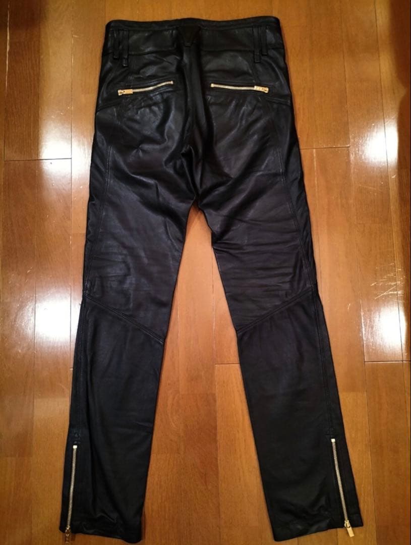 希少 VERSACE for  本革 スタッズ レザーパンツ 44