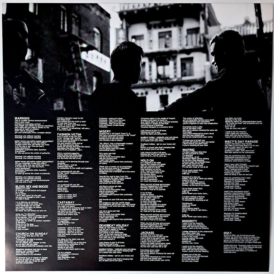 オリジナル　Green Day　Warning　レコード　LP　カラー盤