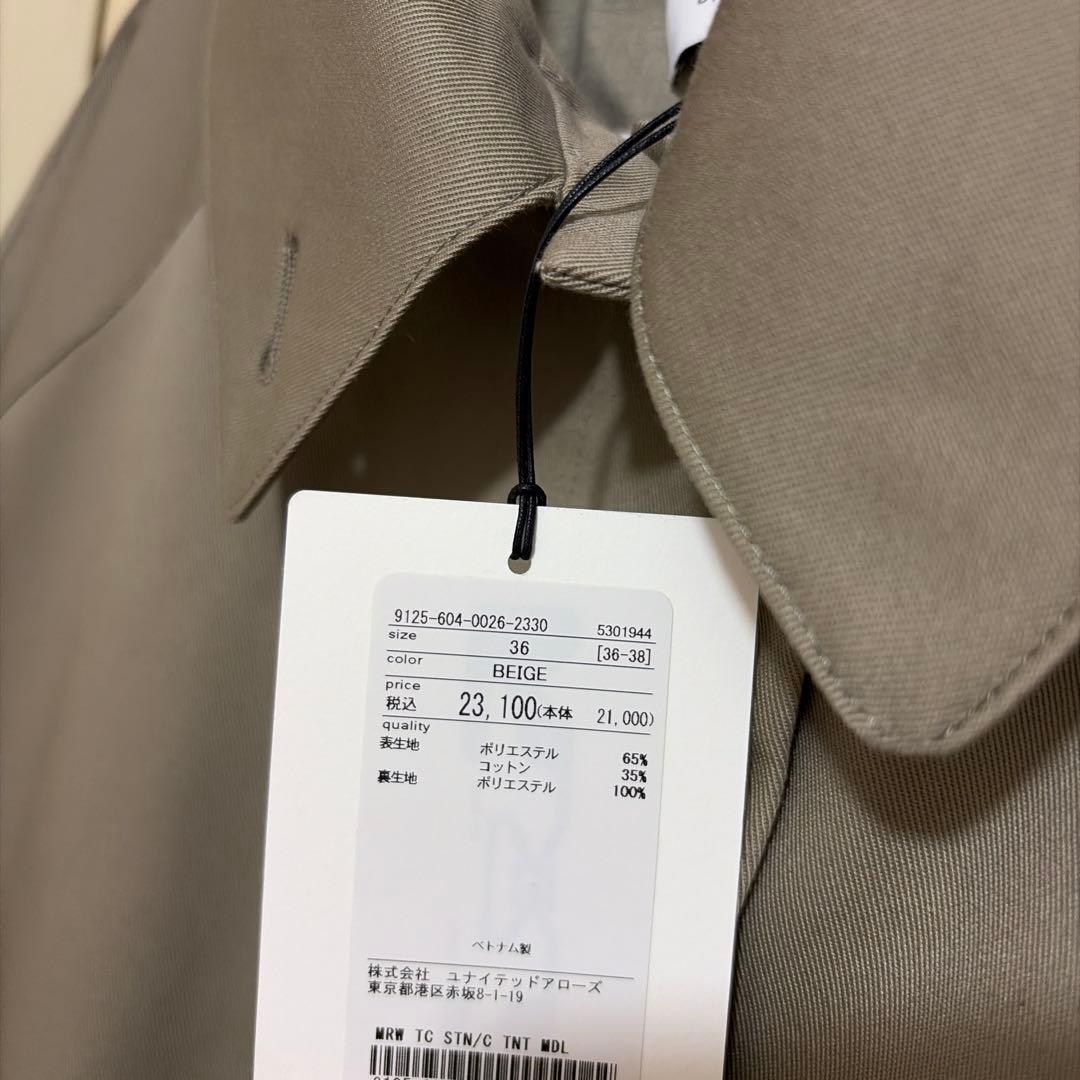 ⭐️新品タグ付＜MARW UNITED ARROWS>ステンカラー ミドルコート