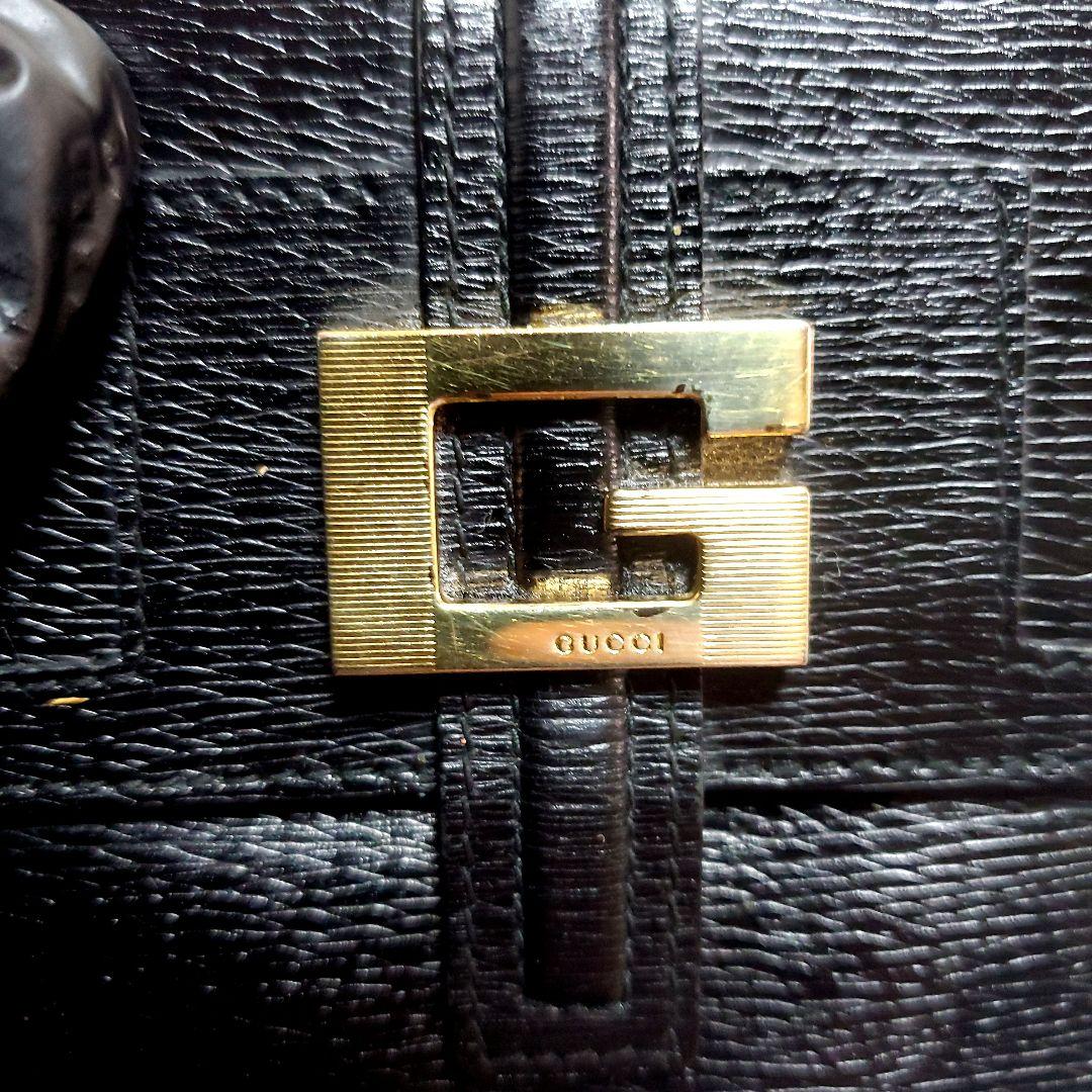 週末限定価格　グッチ　GUCCI　二つ折財布　ブラック　レザー　Y2K　箱付き