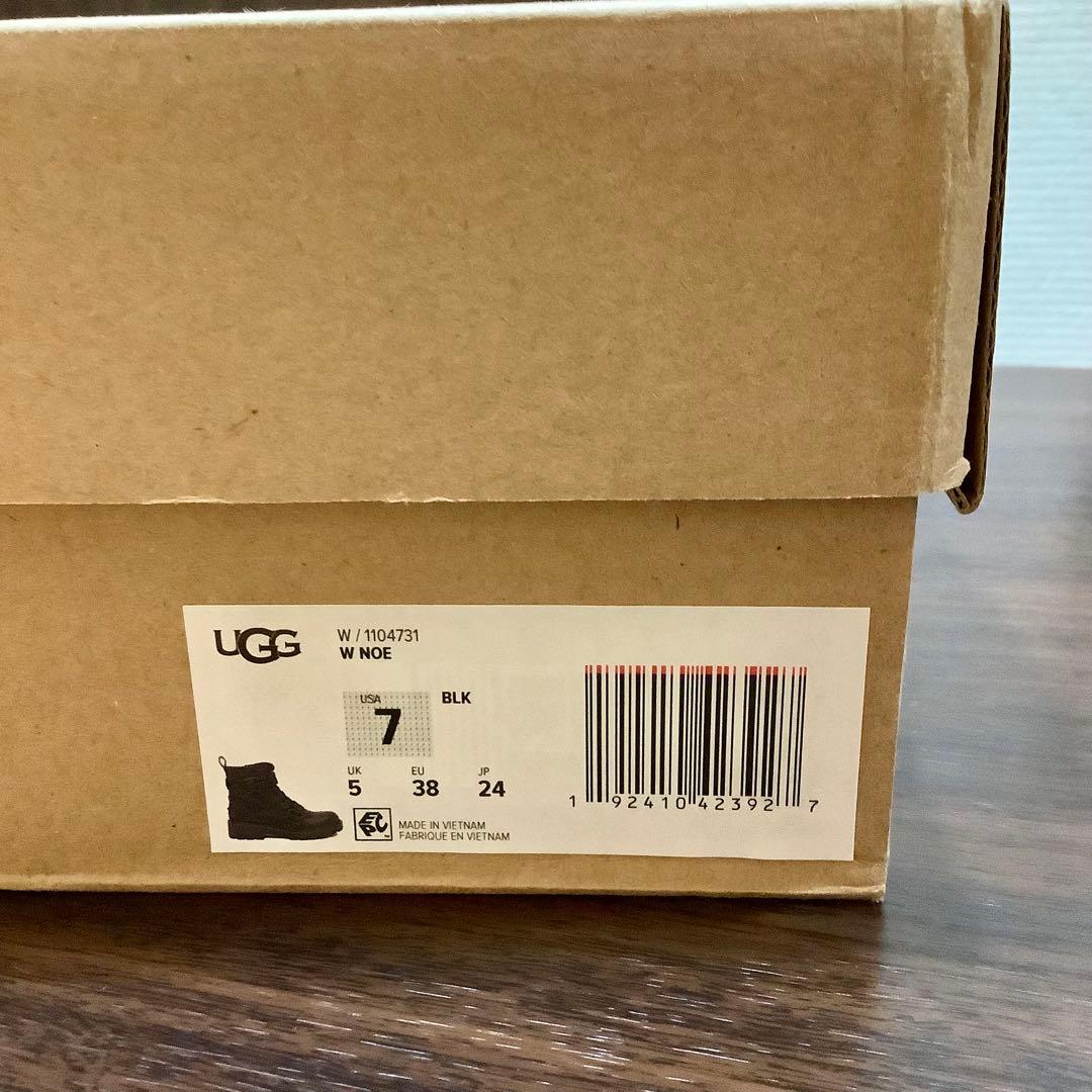 UGG アグ NOE レースアップブーツ ショートブーツ 黒 24cm