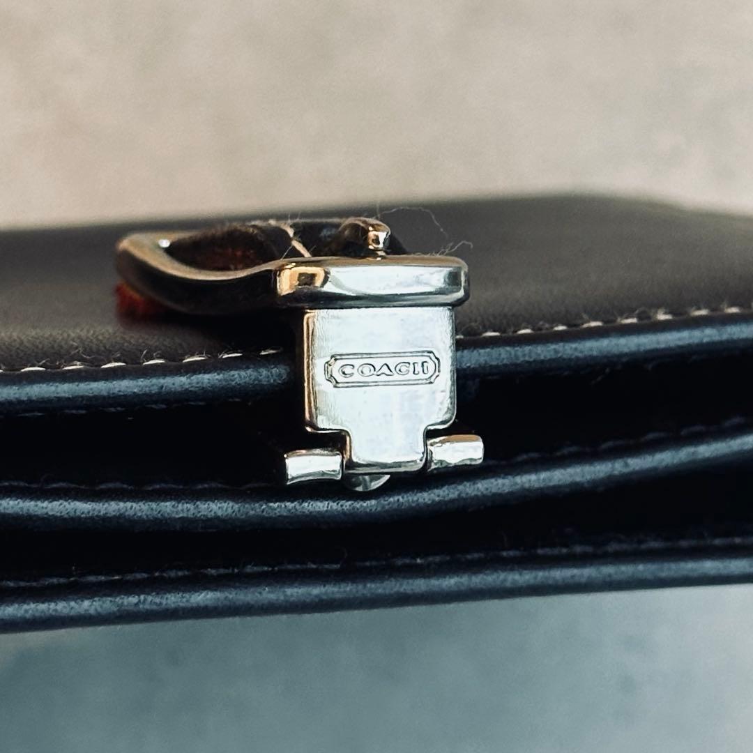 COACH ハンプトンズ　バックル　シグネチャー レザー名刺入れ　パスケース