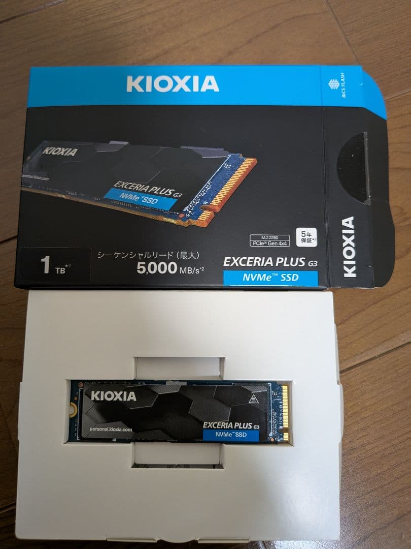 KIOXIA M.2SSD 1TB、Windows11pro