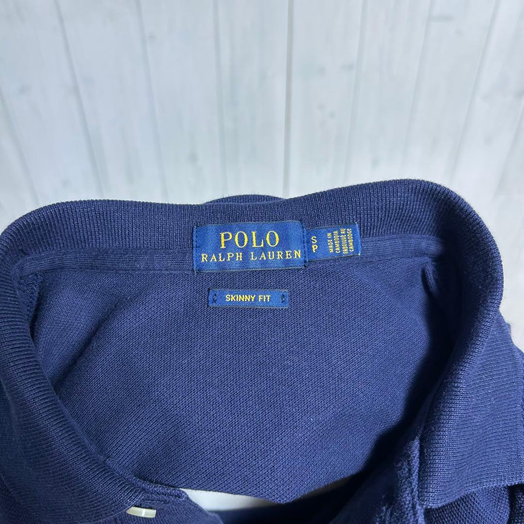 極美品 ポロ ラルフローレン ポロシャツ ビッグポニー ネイビー レディース S