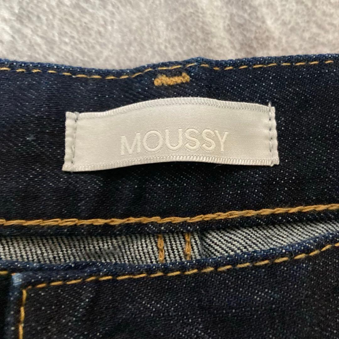 美品　マウジー　TUCK WIDE STRAIGHT ストレートデニム　濃紺