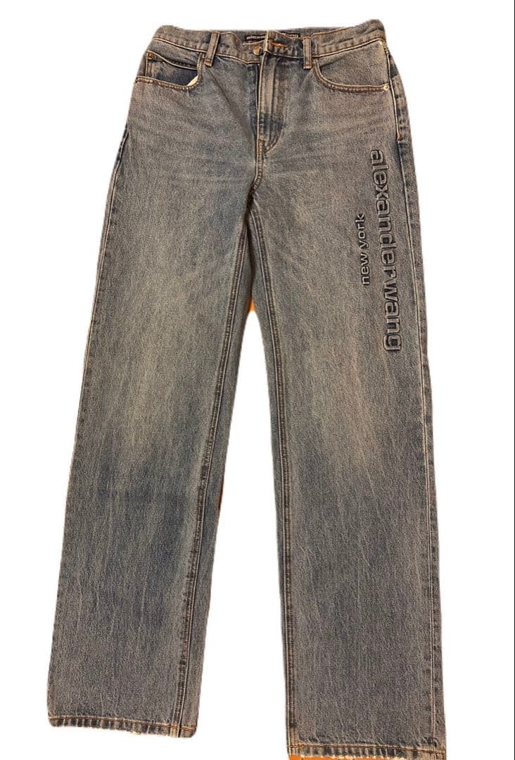 alexanderwang エンボスロゴ ez ミッドライズジーンズ