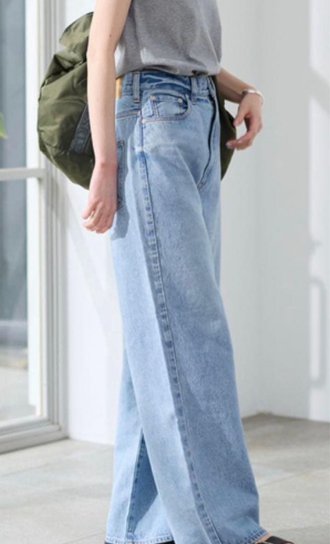 NEEDBY heritage lunaワイドストレート　デニム　23インチ
