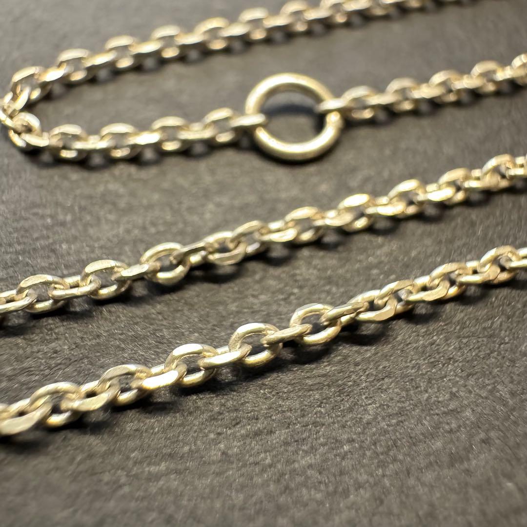 【45㎝〜50㎝ silver925】細角チェーンネックレス