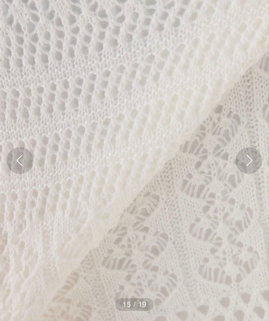【Plage】COTTON HEMP KINIT LACE スカート 36