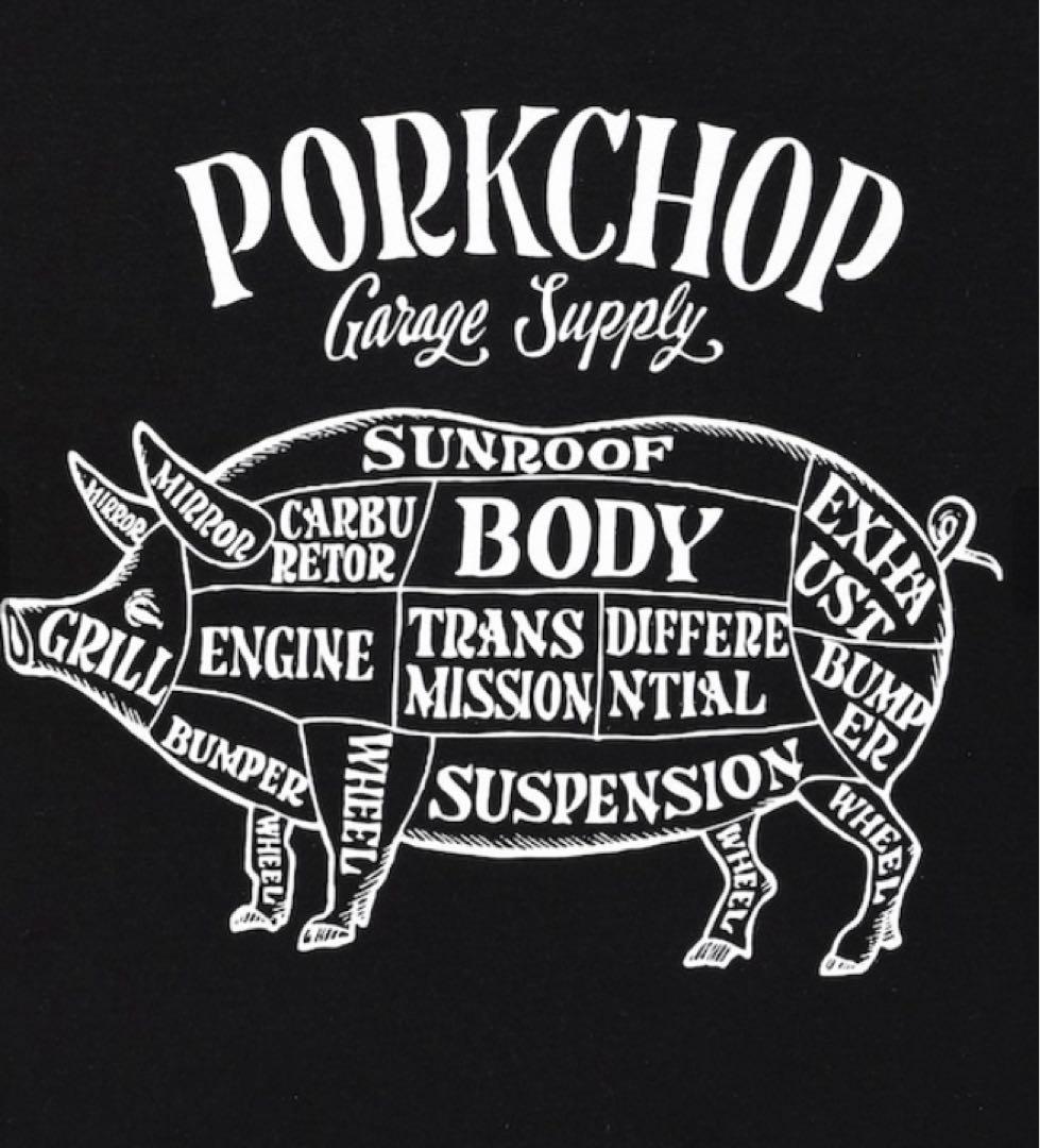 PORKCHOP GARAGE SUPPLY Tシャツ PORK FRONT 黒