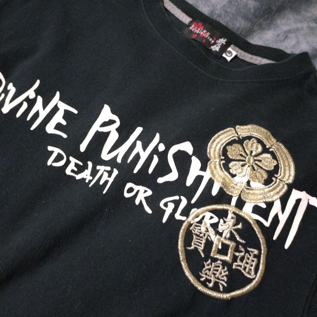DIVINE RETRIBUTION 抜刀娘 和柄Tシャツ 刺繍 総柄 L　3枚