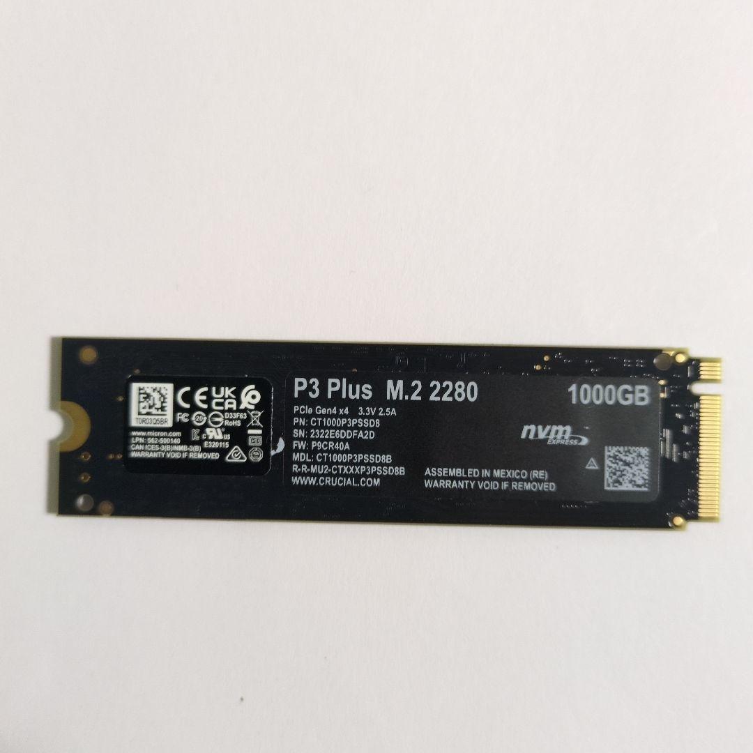 E*G様 crucial P3 Plus M.2 2280 1000GB