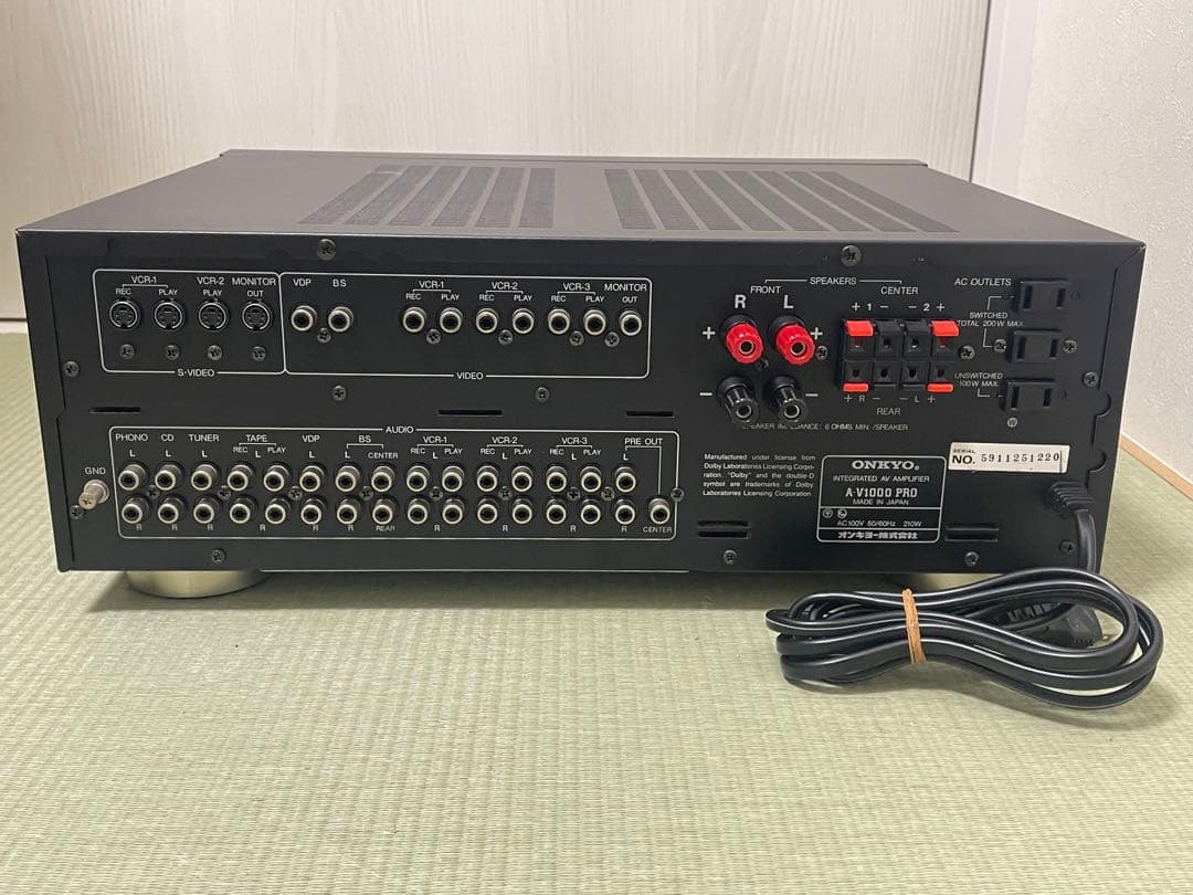 ONKYO A-V1000PRO ブラック AVアンプ　即日発送！
