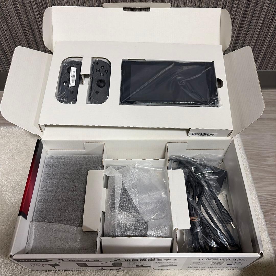 Nintendo Switch 本体 グレー 2019年版　ケース付き