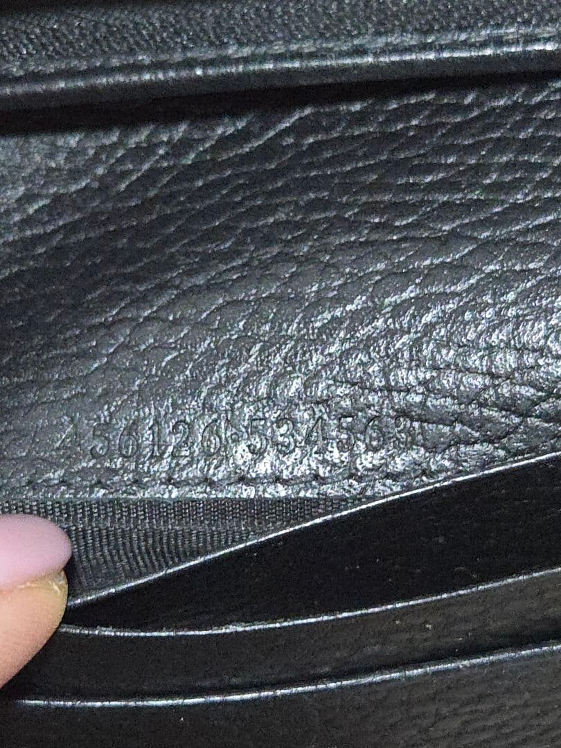 GUCCI グッチ GGマーモント 二つ折り財布 レザー ブラック