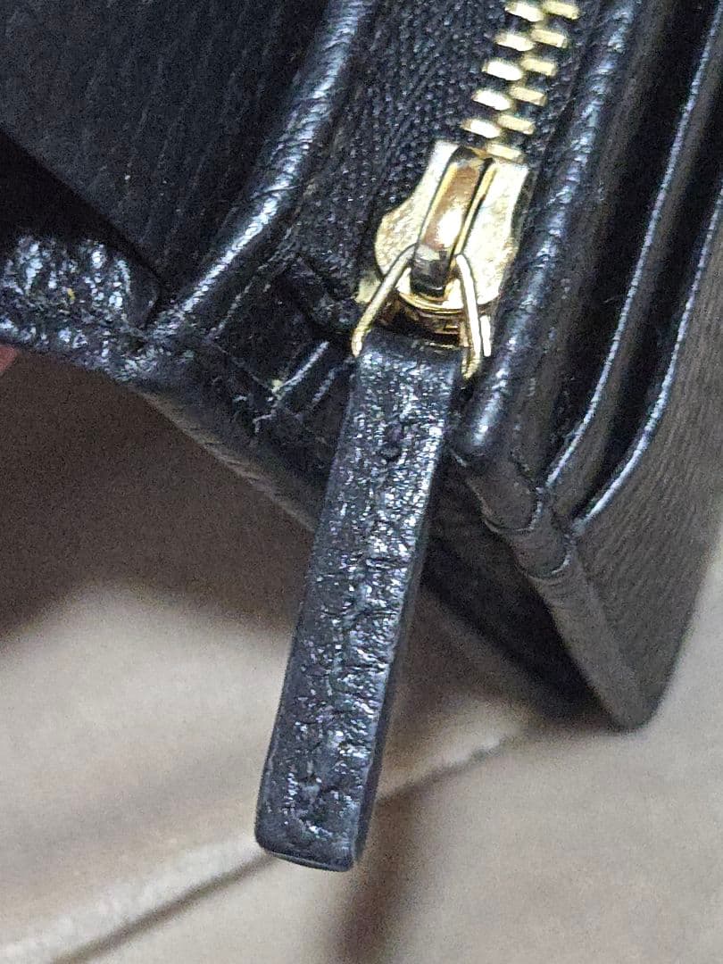 GUCCI グッチ GGマーモント 二つ折り財布 レザー ブラック
