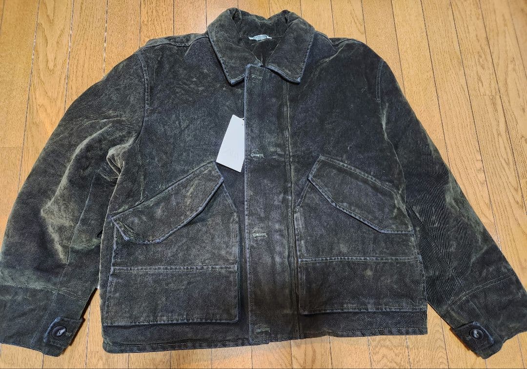 完売品 ZARA ベロアツイルジャケット XL ダークグリーン 新品 未使用