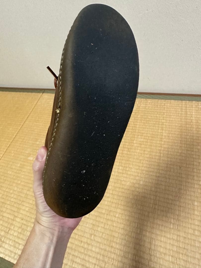 最終USA製RRLレザーモカシンブーツ　ボルチモア　デップ　ラッセル　パラブーツ