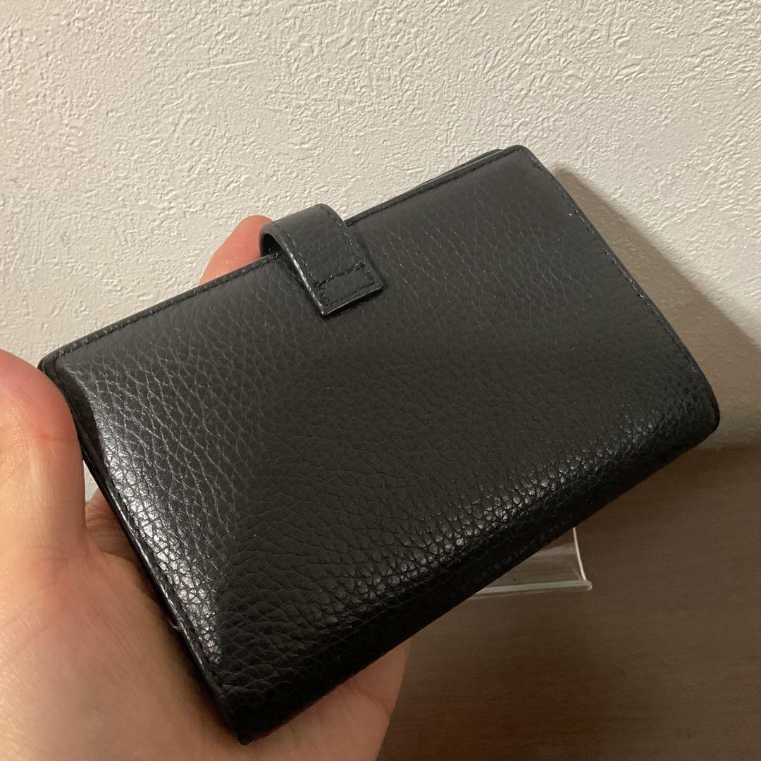 Hokulele新品未使用 美品 フルラ ロゴプレート レザー 折り財布③