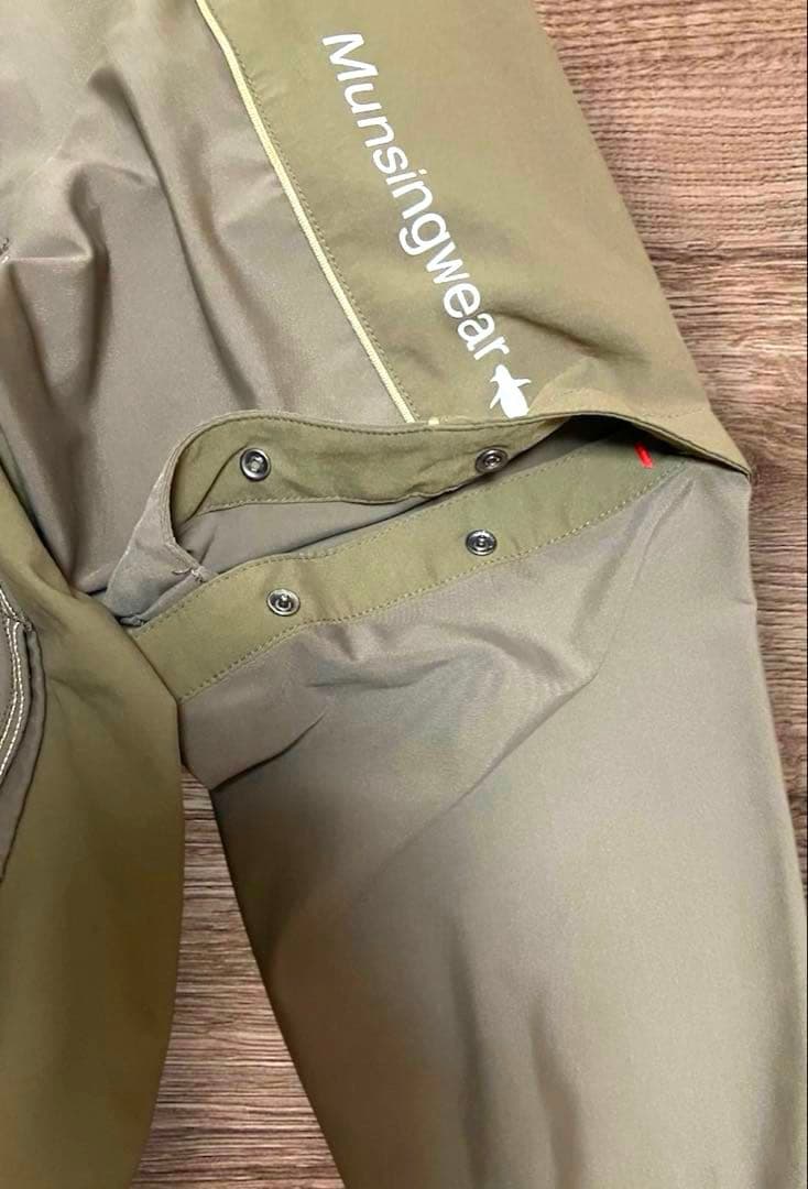 Munsingwear メンズ ハーフジップ ジャケットブルゾン 半袖切替可