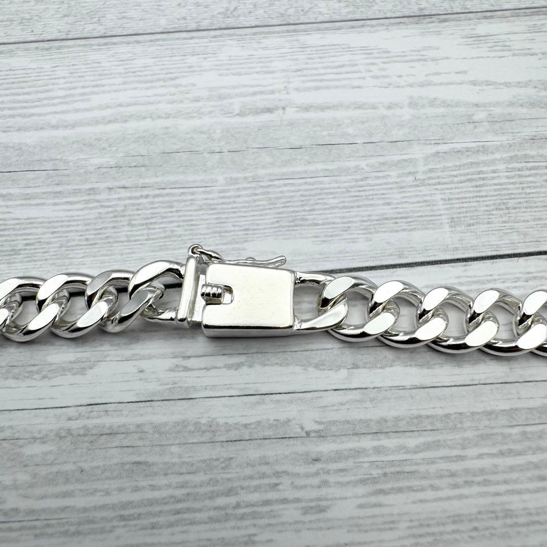 【美品】 重厚 シルバーメッキ 喜平チェーンネックレス 925