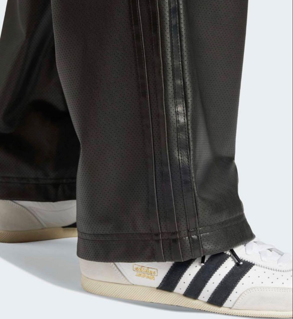 新品　アディダス　プレミアムトラックパンツ　レザーパンツ　黒　M