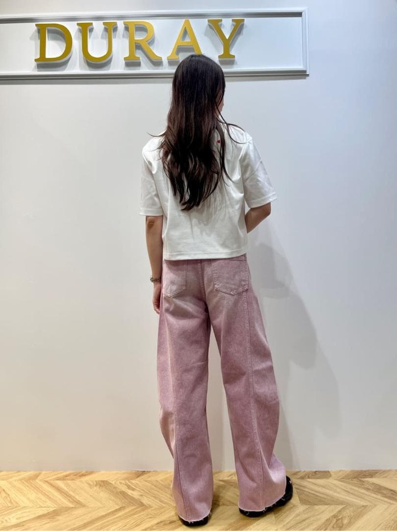 36 新品 完売品 YENN ニータックデニムパンツ ピンク