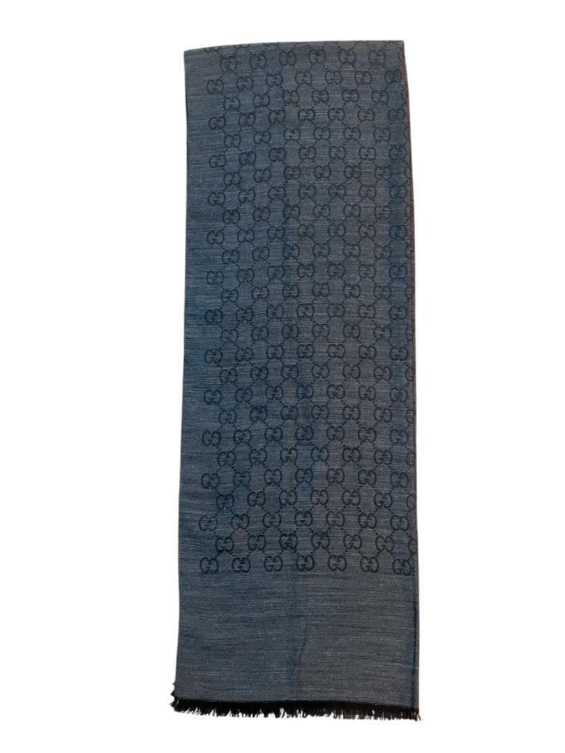 GUCCI GG柄 ウール70%×シルク30% ストール ショール マフラー