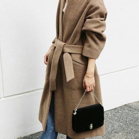 イエナ*ウールモッサーノーカラーコート 36