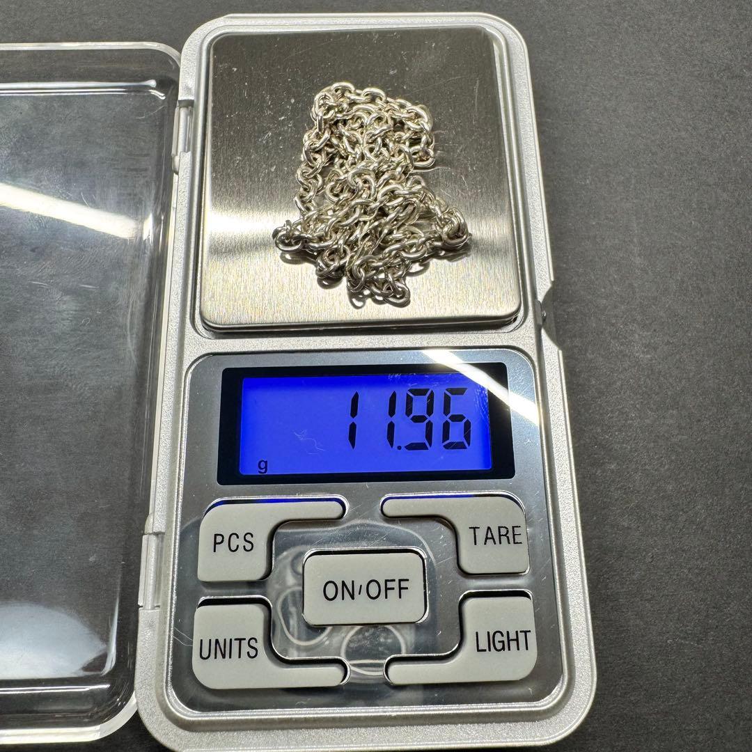 【44㎝ 12g silver925】ヴィンテージ 小豆チェーン ネックレス
