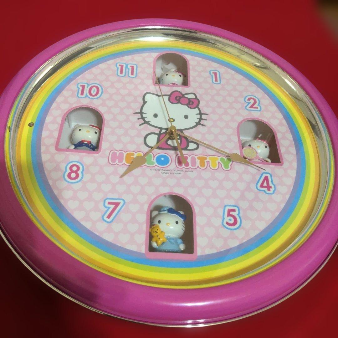【美品】レア　キティちゃん　ハローキティ　からくり時計　掛け時計 サンリオ