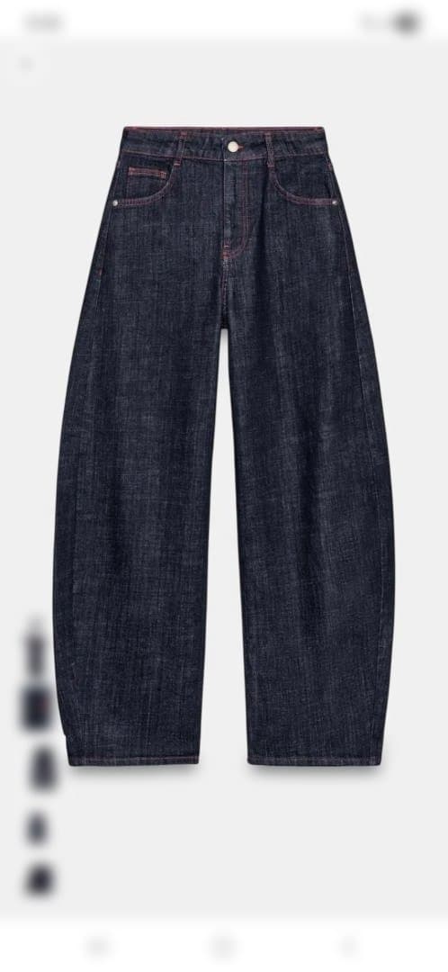 ZARA Z1975 ハイウエストバレルフィットデニムパンツ36新作新品タグ付き