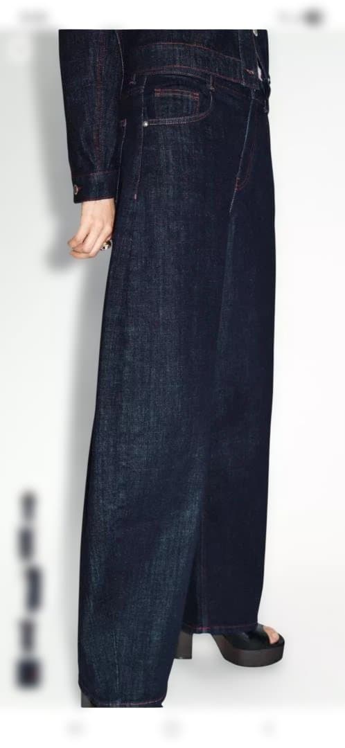 ZARA Z1975 ハイウエストバレルフィットデニムパンツ36新作新品タグ付き