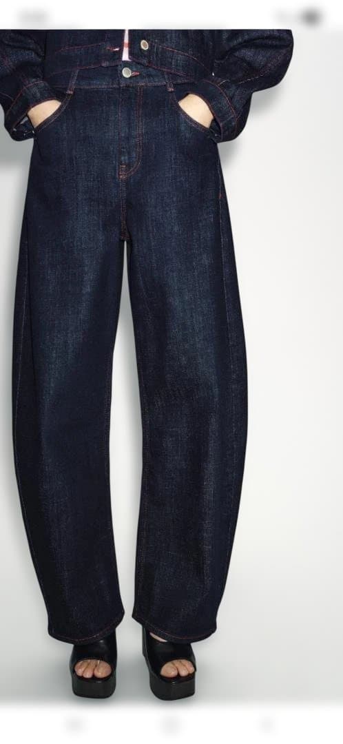 ZARA Z1975 ハイウエストバレルフィットデニムパンツ36新作新品タグ付き