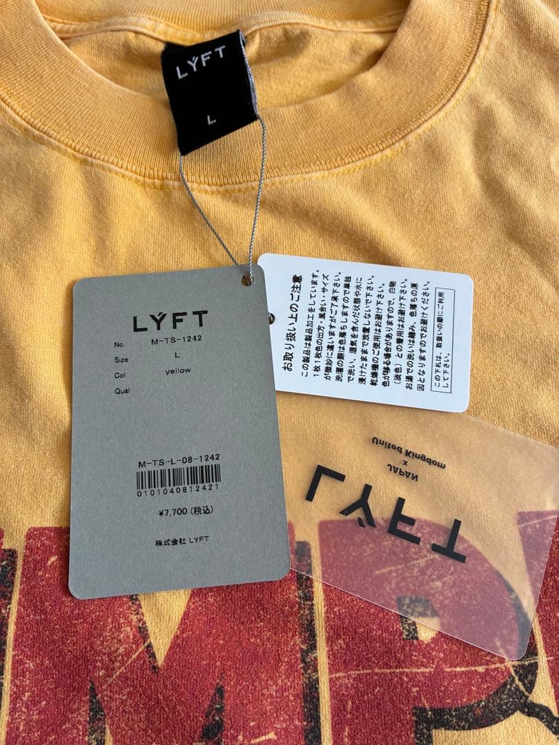 LYFT ダンベルグラフィックTシャツ　イエロー