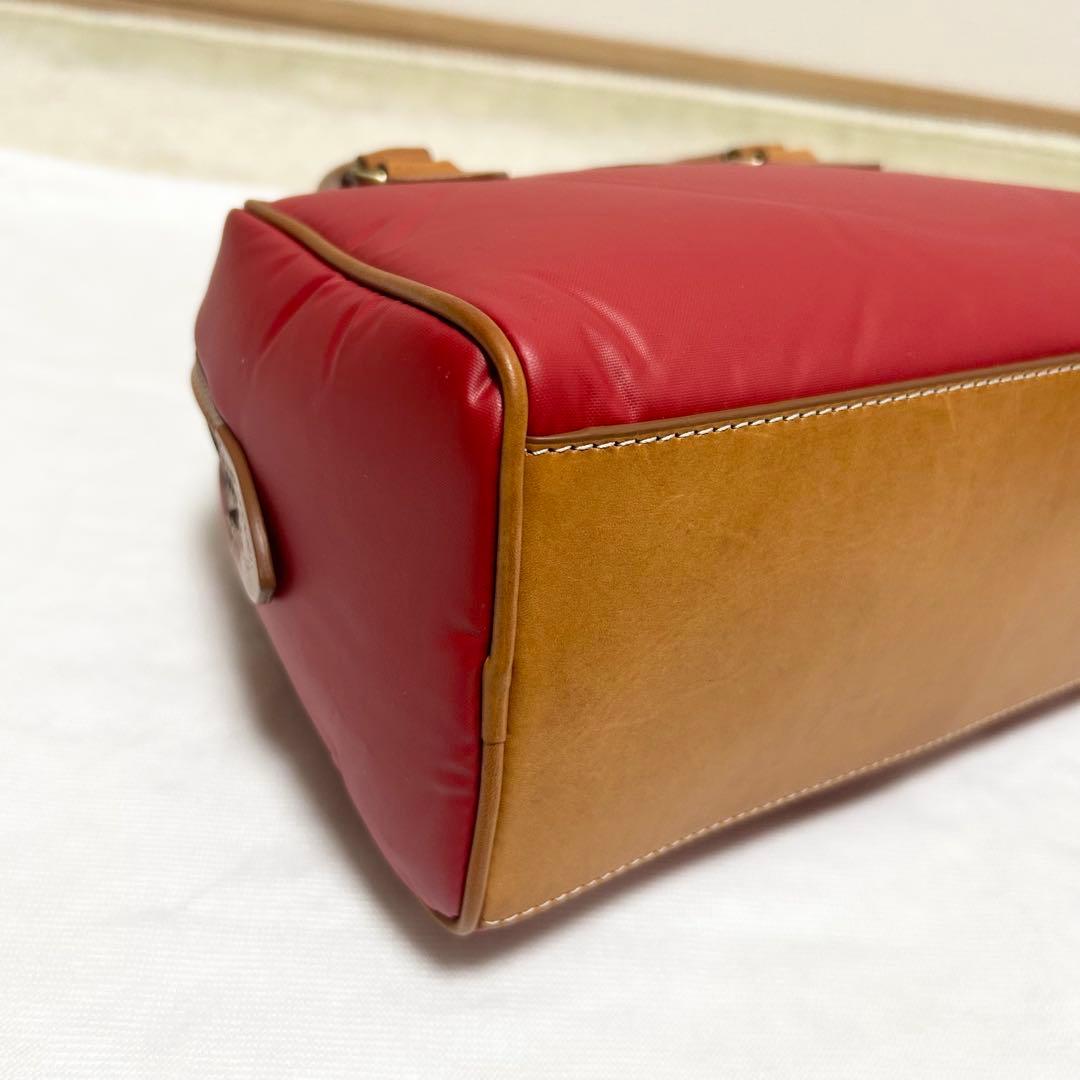 極美品　ハンティングワールド　ミニボストンバッグ　バチューサー　バチュークロス