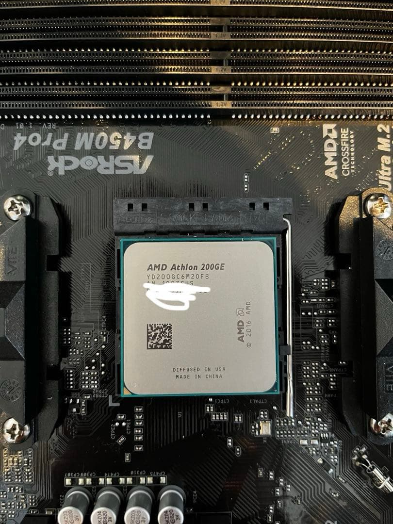 AMD Athlon 200GE ＋ ASRock B450M Pro4