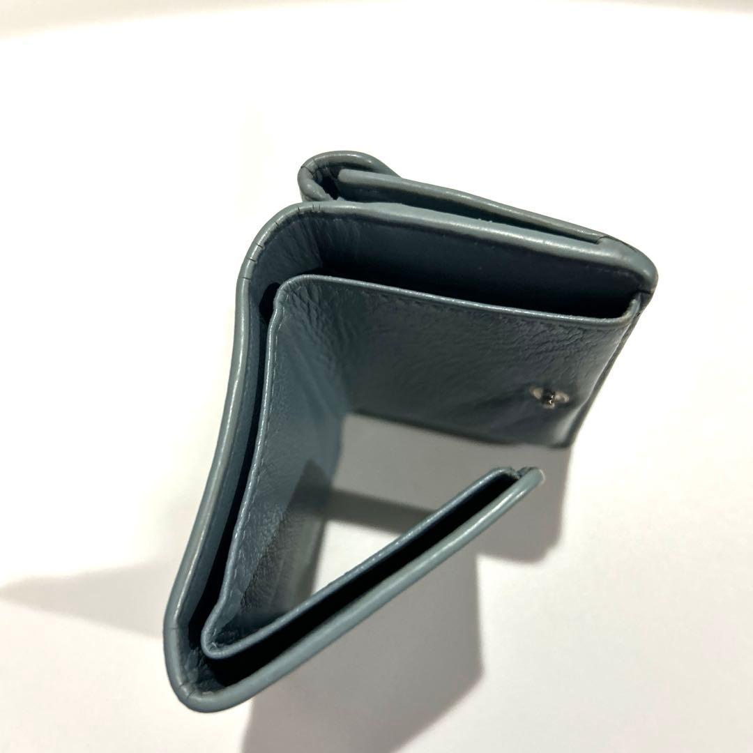 BALENCIAGA ライトグレー 三つ折り財布　ミニウォレット