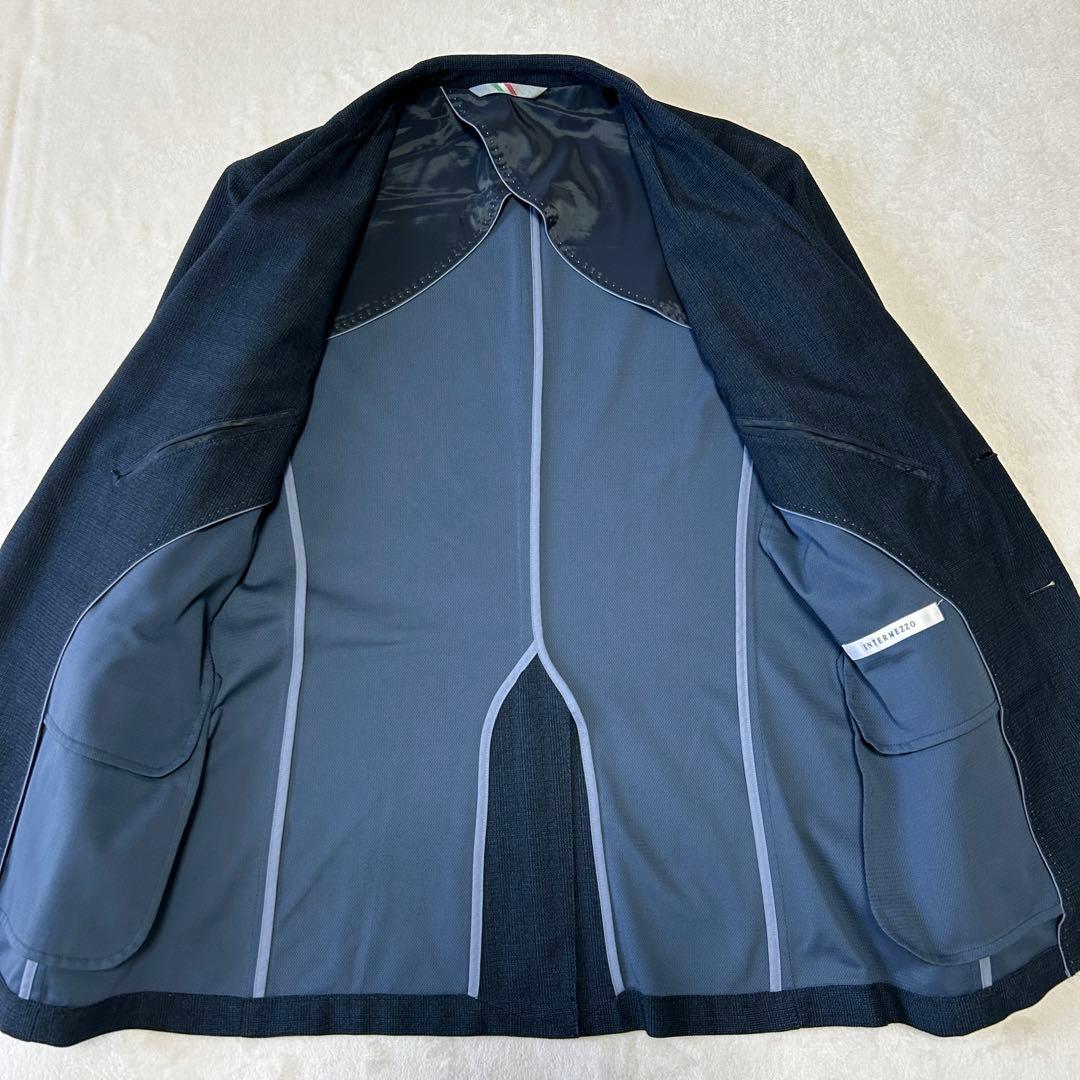 美品 インターメッツォ ジャージー ウォッシャブル　ジャケットL 洗えるシングル