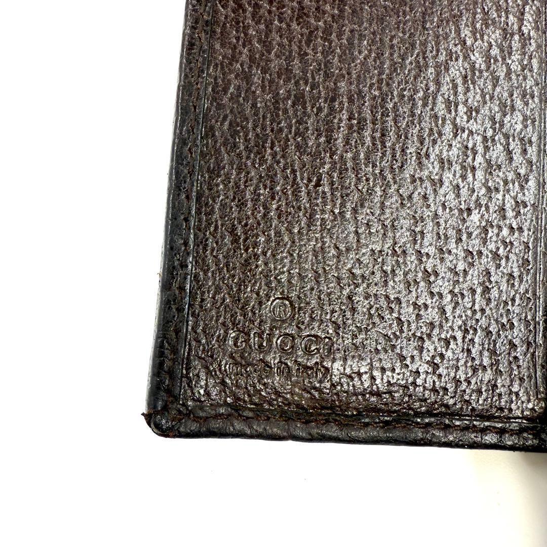 GUCCI グッチGGキャンバス 二つ折り財布 ブラウン