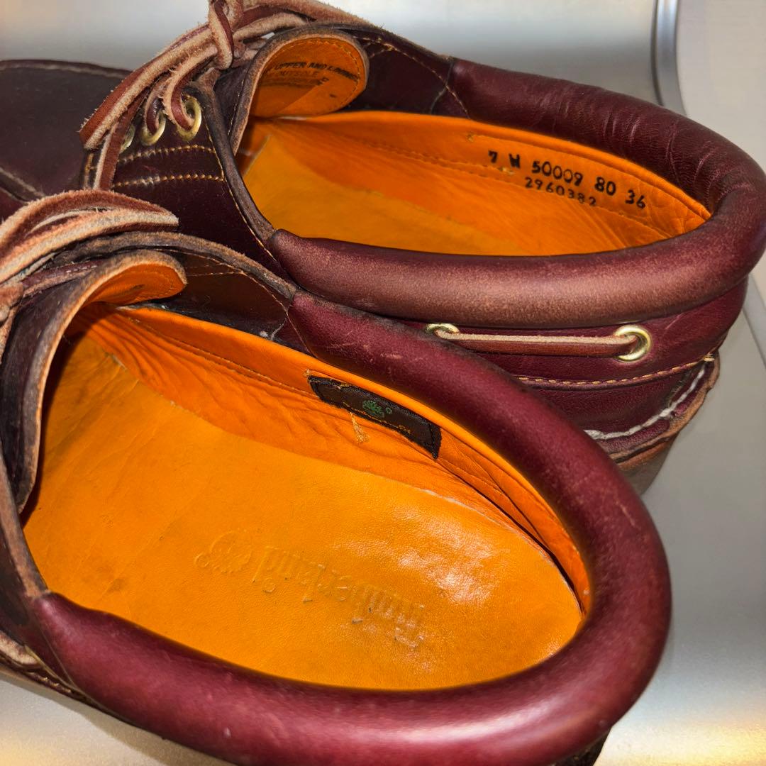 靴 Timberland 3 Eye Lug Burgundy 7w