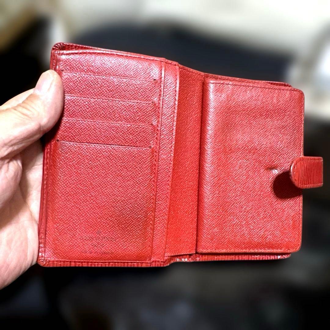 ⑨☆優良品♪エピ ♪ガマ口♦︎折り財布♪レッドカラー
