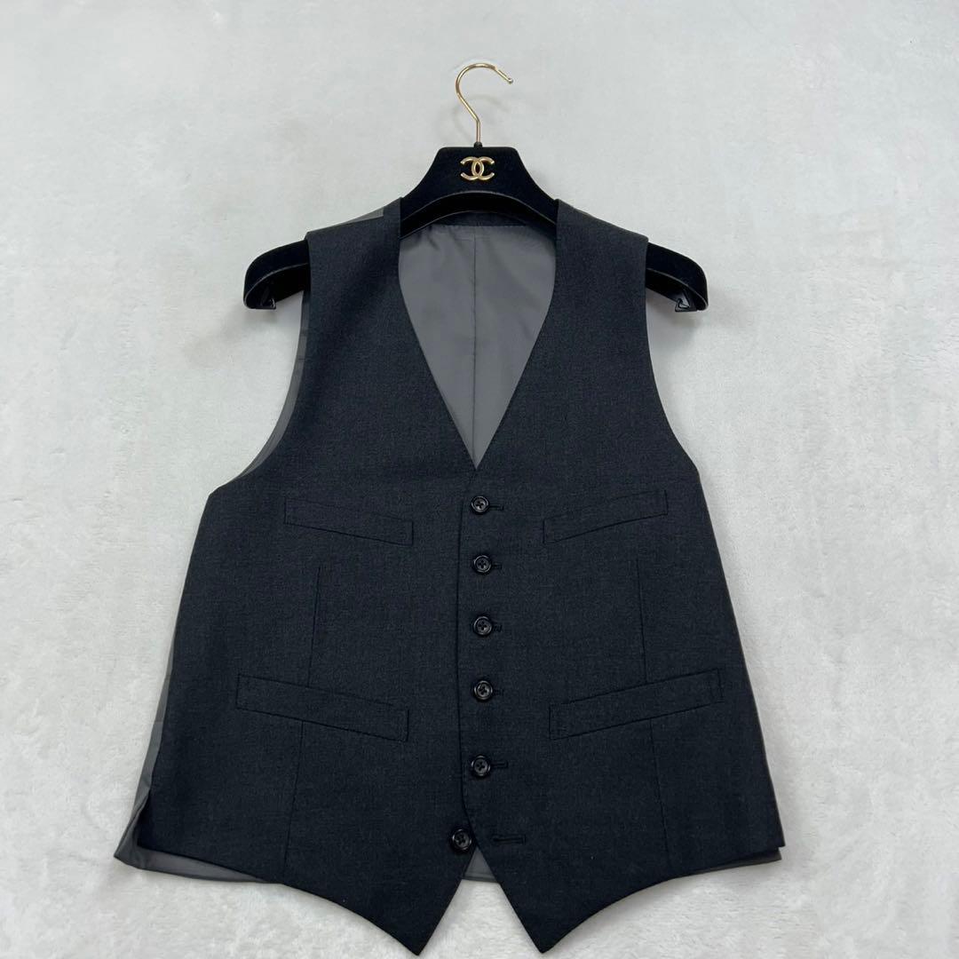 F362 美品 M AB5 バーバリー 3P シングル スーツ 上下 メンズ