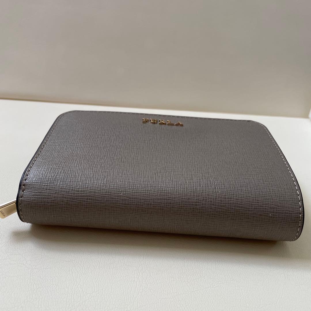 FURLA 二つ折り財布 グレー 保存袋付き
