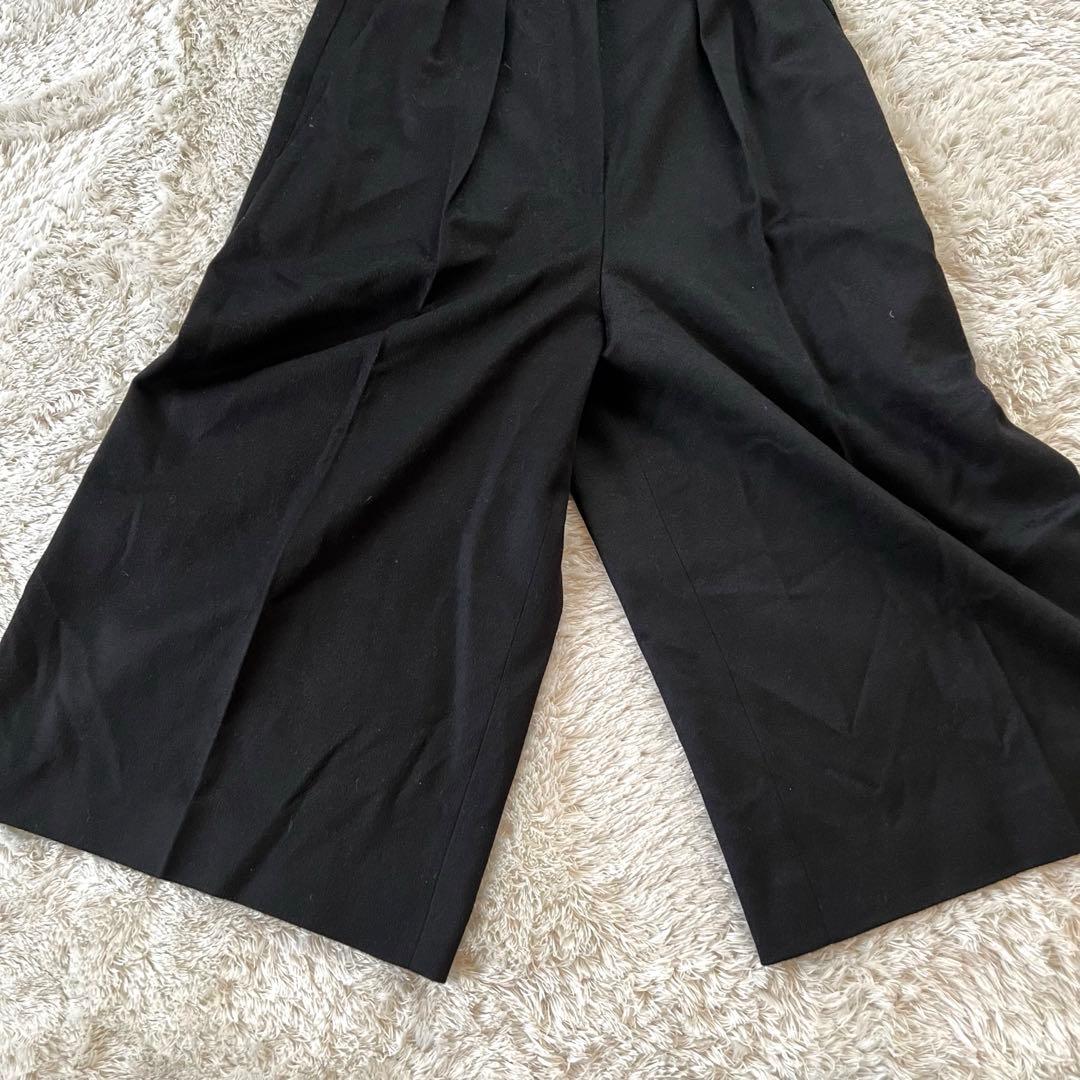 MaxMara 白タグ　キャメル100% ウールキュロット　ワイド　黒　M